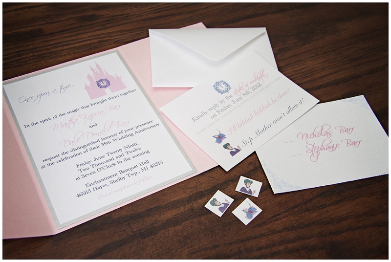 cinderella invitations, cinderella castle, disney invitations, disney wedding