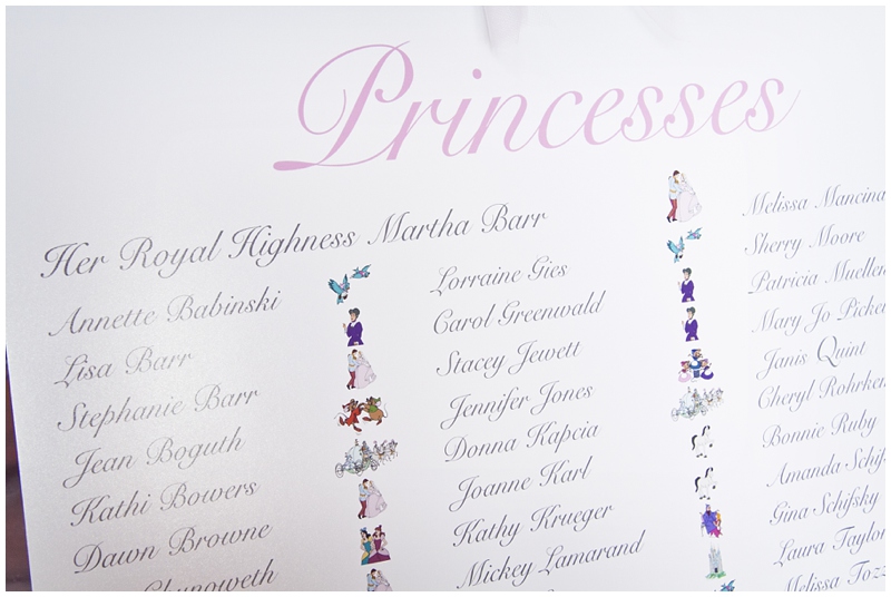 Enchantment Banquet Hall, seating assignments, princesses, cinderella themed wedding, vow renewal