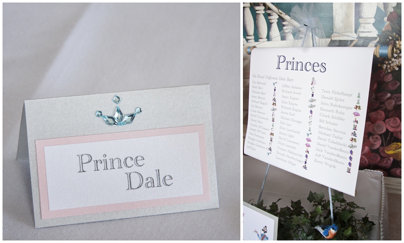 Enchantment Banquet Hall, seating chart, princes, cinderella themed wedding, disney vow renewal