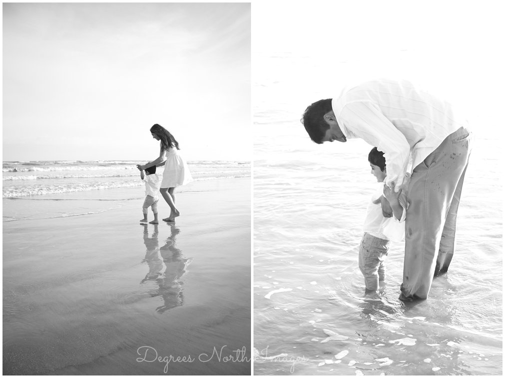 Family portrait session at Sunny Beach by Galveston photographer Degrees North Images