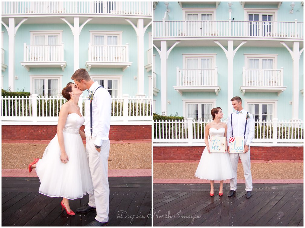 Disney Boardwalk wedding by Degrees North Images