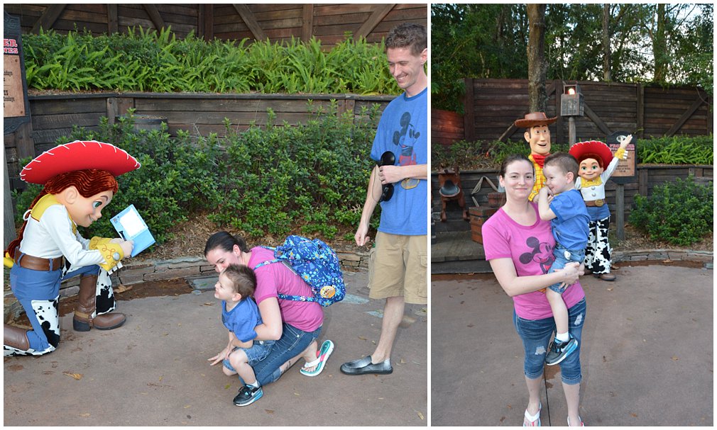 Woody and Jessie character meet and greet at Walt Disney World