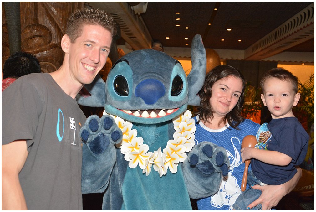 Character meet and greet with Stitch at Polynesian Resort