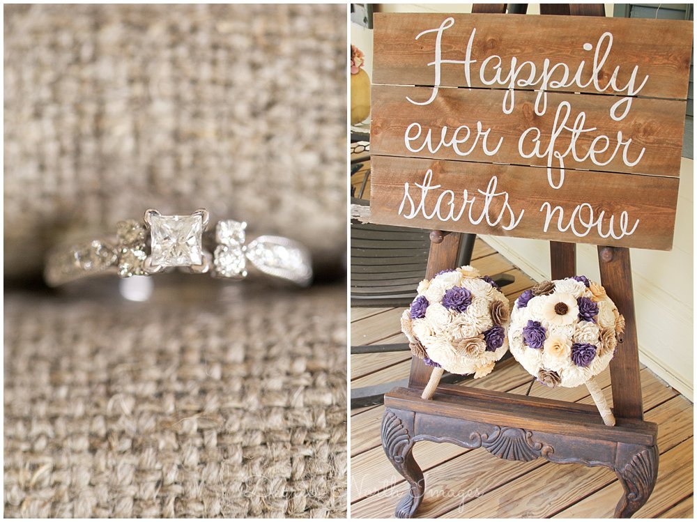 Robbins Brothers rings and Eco Flower Weddings bouquets