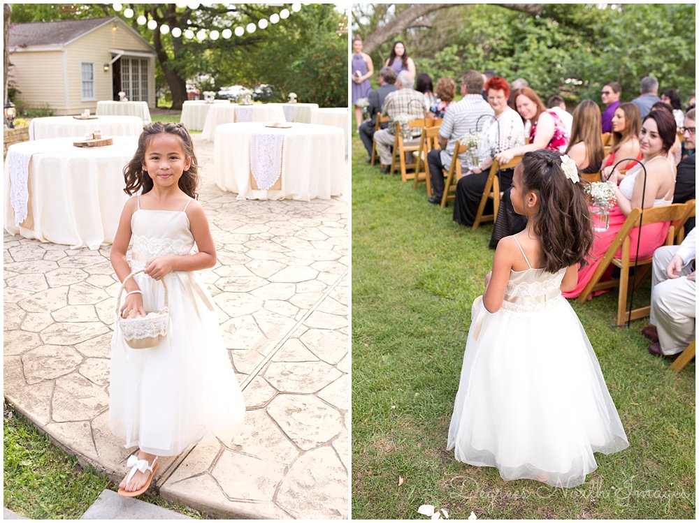 flower girl at Hodge Podge Lodge in Montgomery, Texas