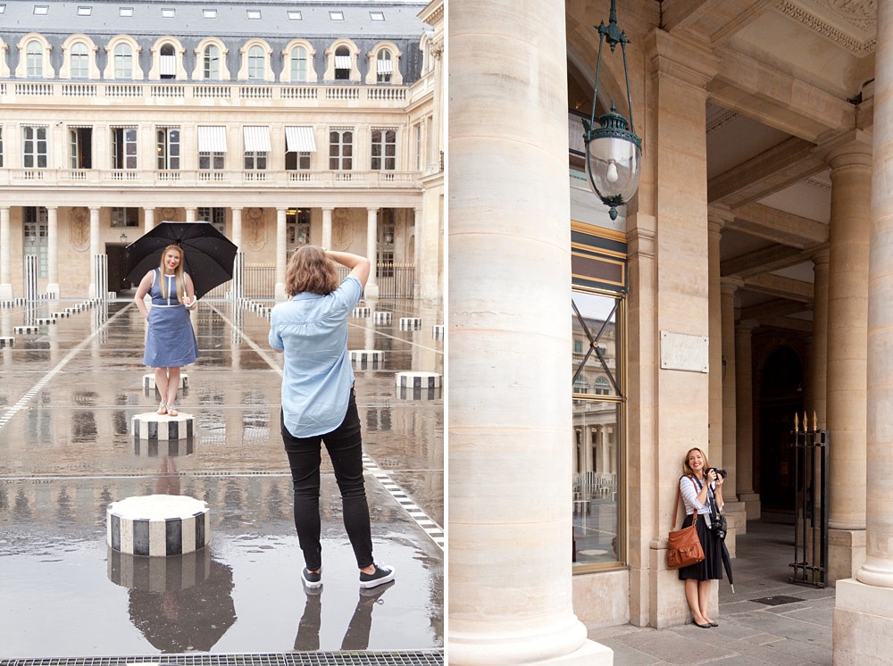 Abby Grace taking head shots at Palais Royal