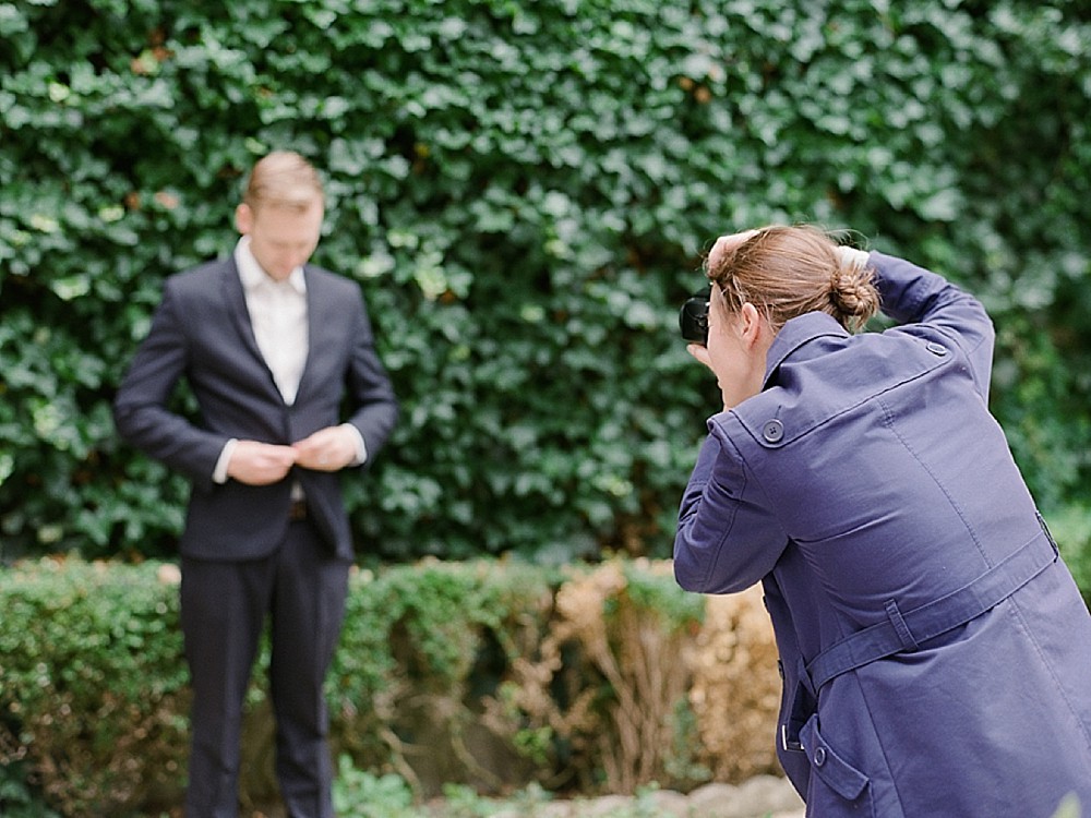 Styled shoot at a wedding photography workshop in Paris.