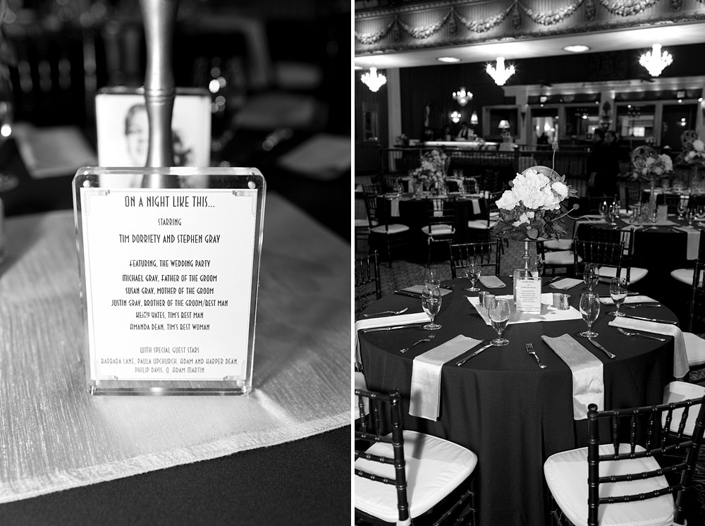Golden age of film themed wedding at Majestic Metro