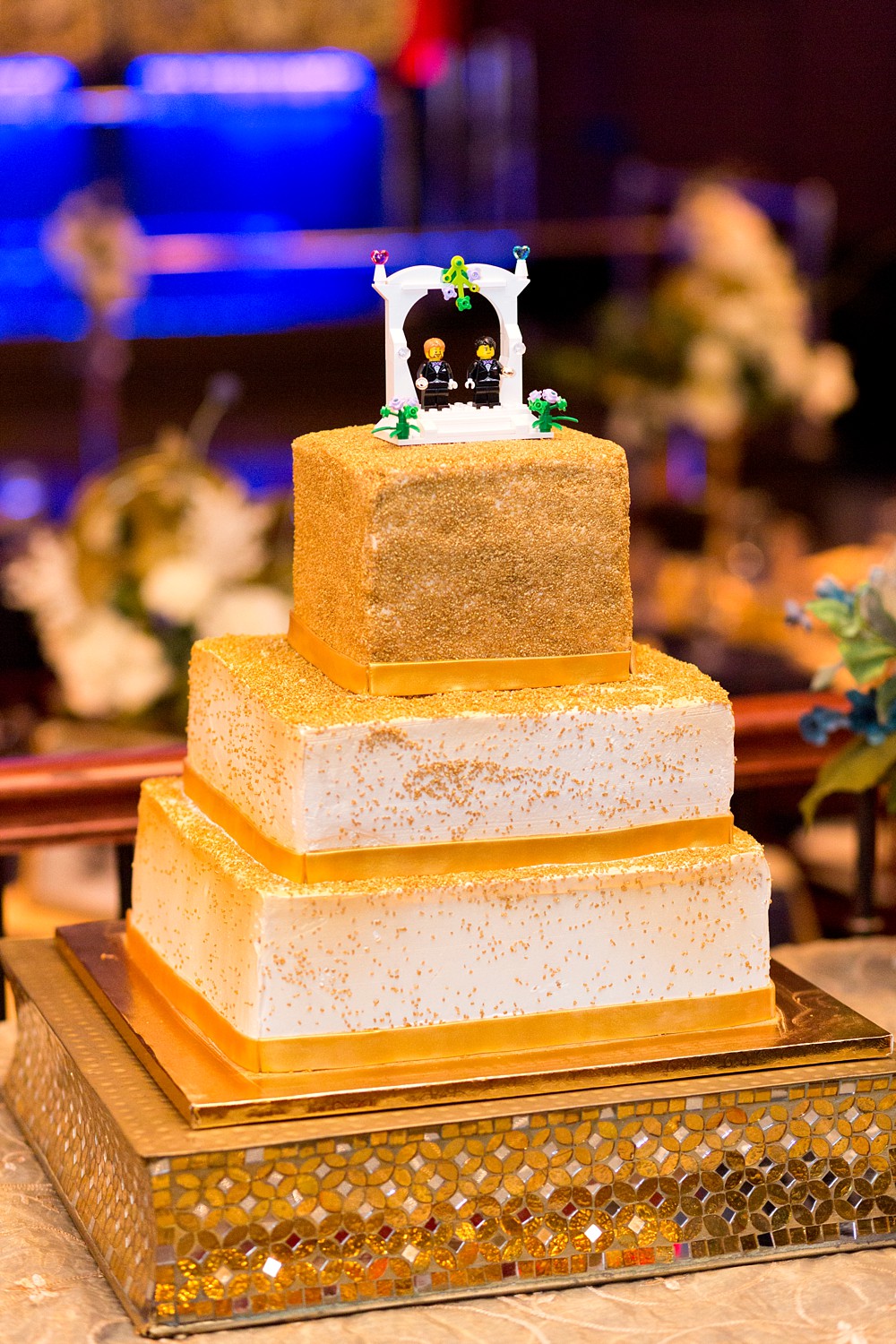 Lego grooms wedding cake topper