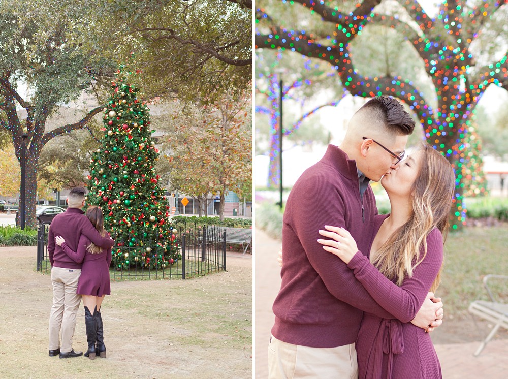 Houston proposal photographer at Market Square Park