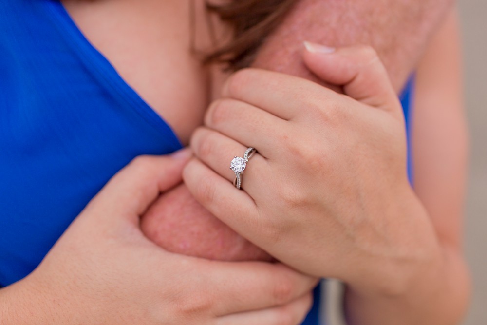 engagement ring with round diamond