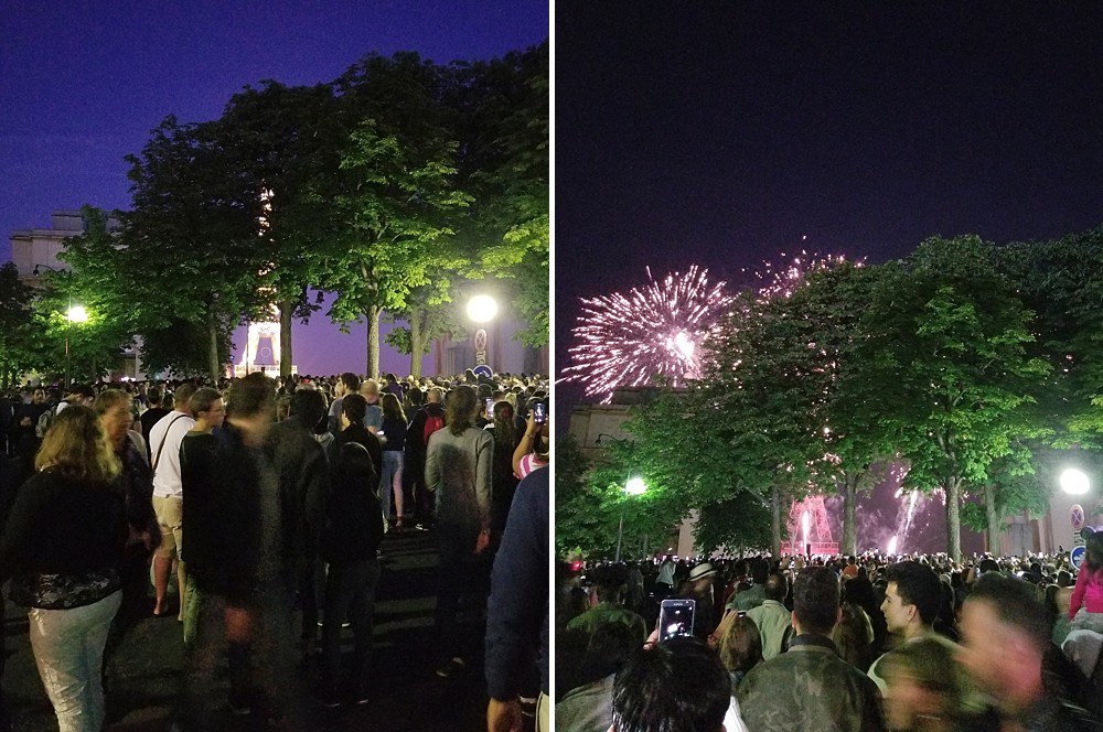 Bastille Day fireworks at the Eiffel Tower