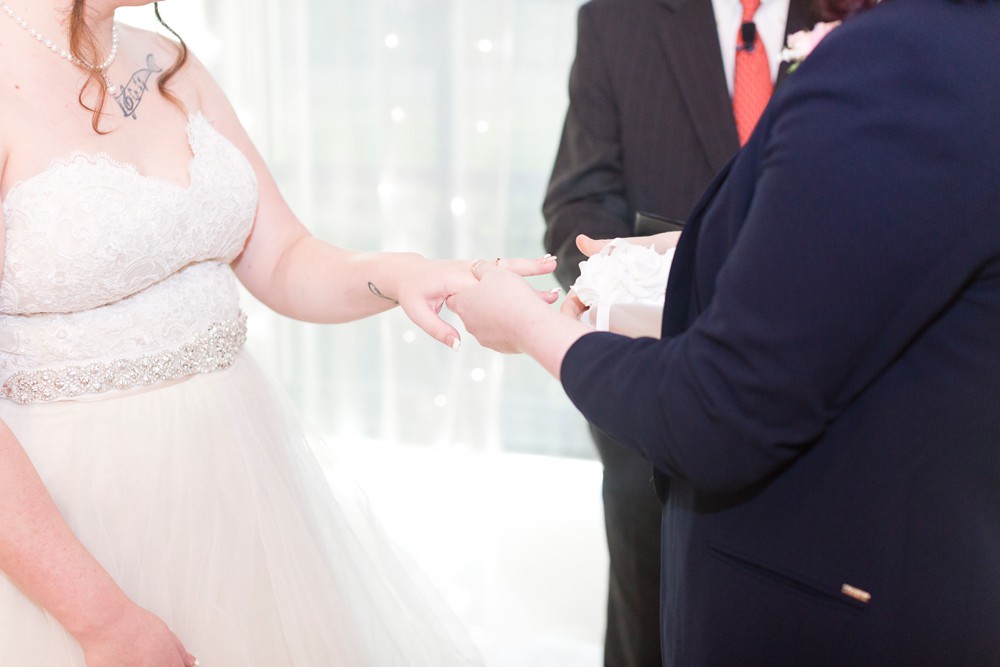 LGBTQ wedding ceremony ring exchange