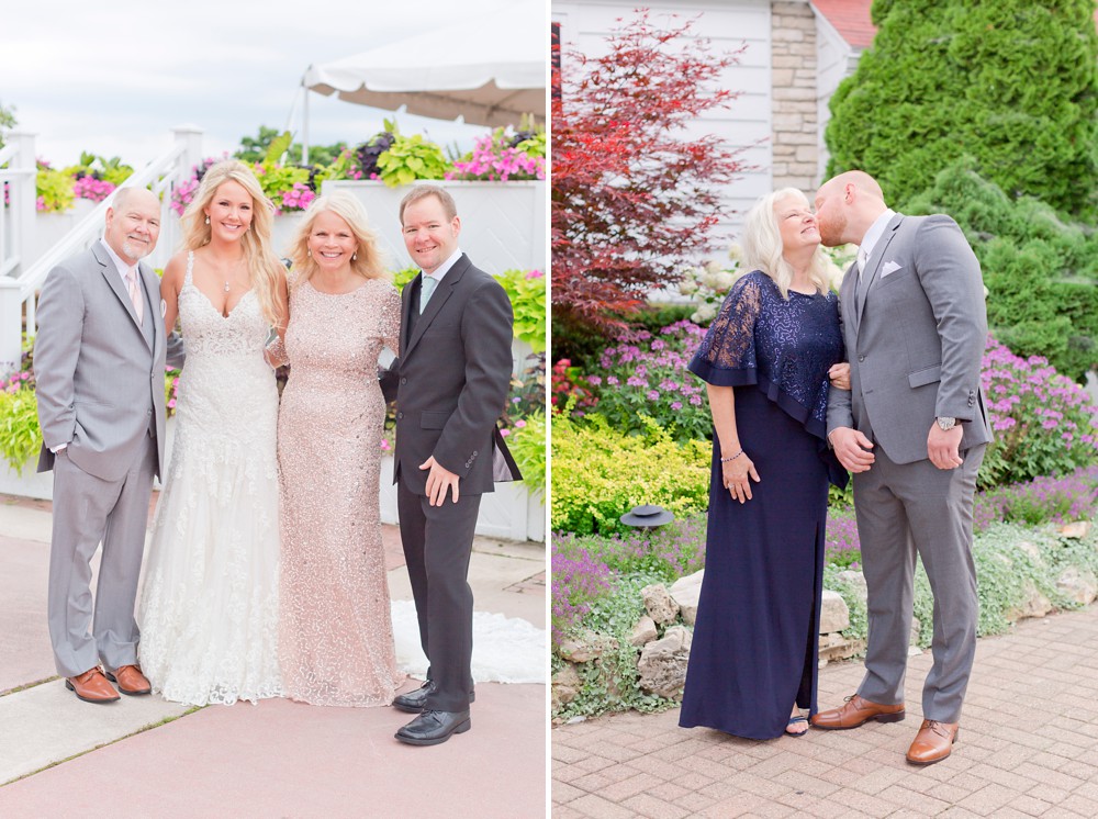 Family formal wedding photos at Mission Point Resort on Mackinac Island