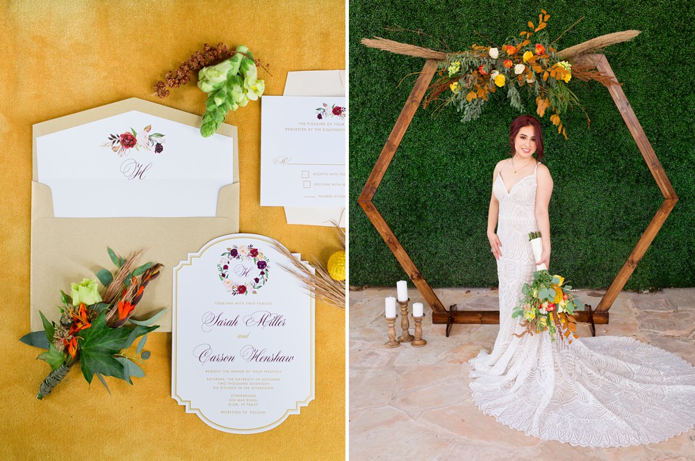 Wedding invitation suite by Brown Fox Creative at Carr Mansion