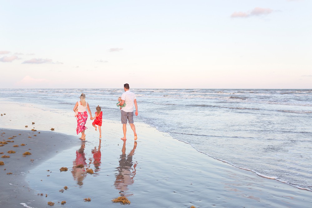 Galveston Beach family vacation session for Flytographer