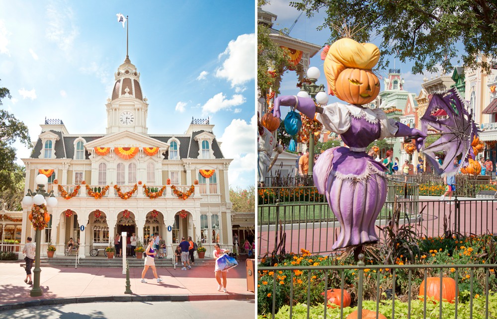 City Hall at Magic Kingdom decorated for Halloween