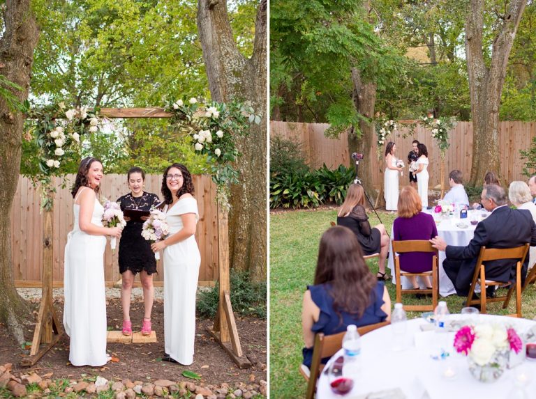 Intimate Backyard Wedding Houston, Texas