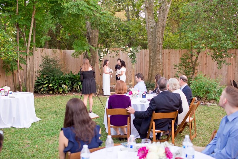 Intimate Backyard Wedding Houston, Texas