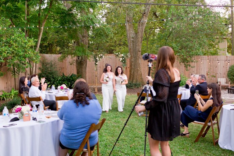 Intimate Backyard Wedding Houston, Texas